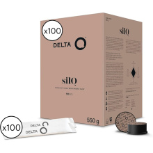 LOT 100 CAPSULES CAFE SIL +100 GOBELETS +100 SUCRES +100 AGITATEURS